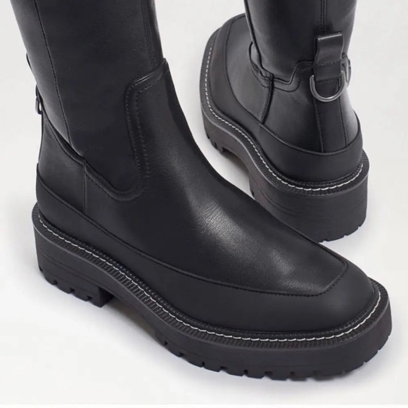 Sam Edelman $225 Women’s Lerue Over The Knee Lug Sole Black Boots Size 6 NWT - Picture 5 of 10